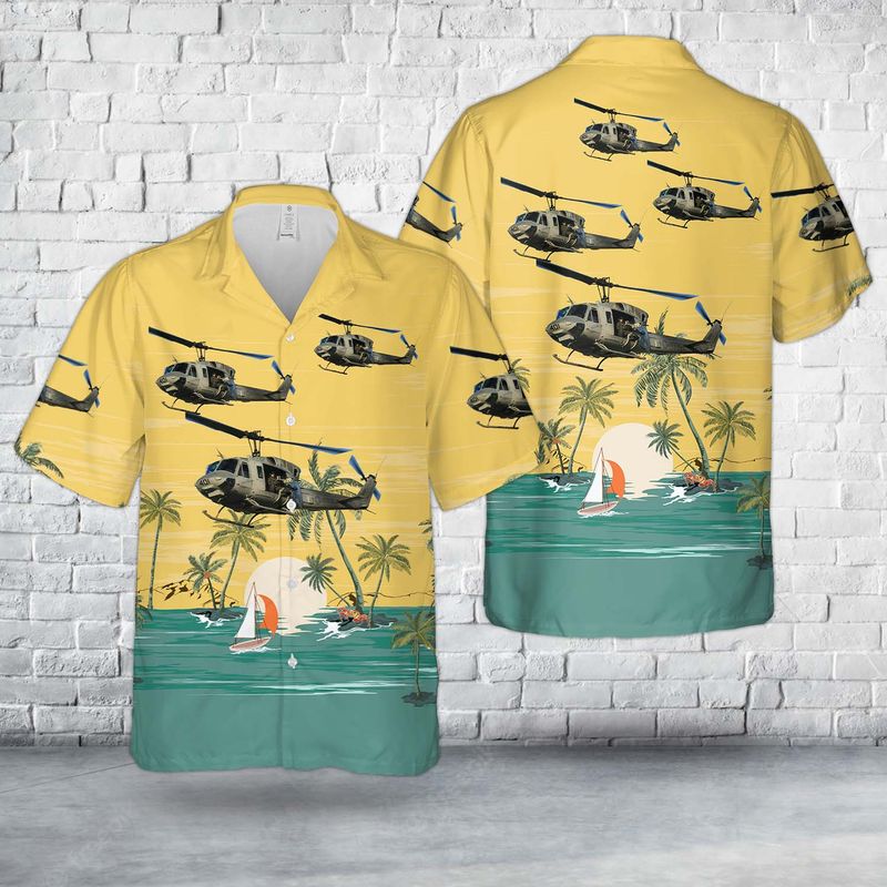 US Marines Bell UH-1N Iroquois (212) Hawaiian Shirt HO2870