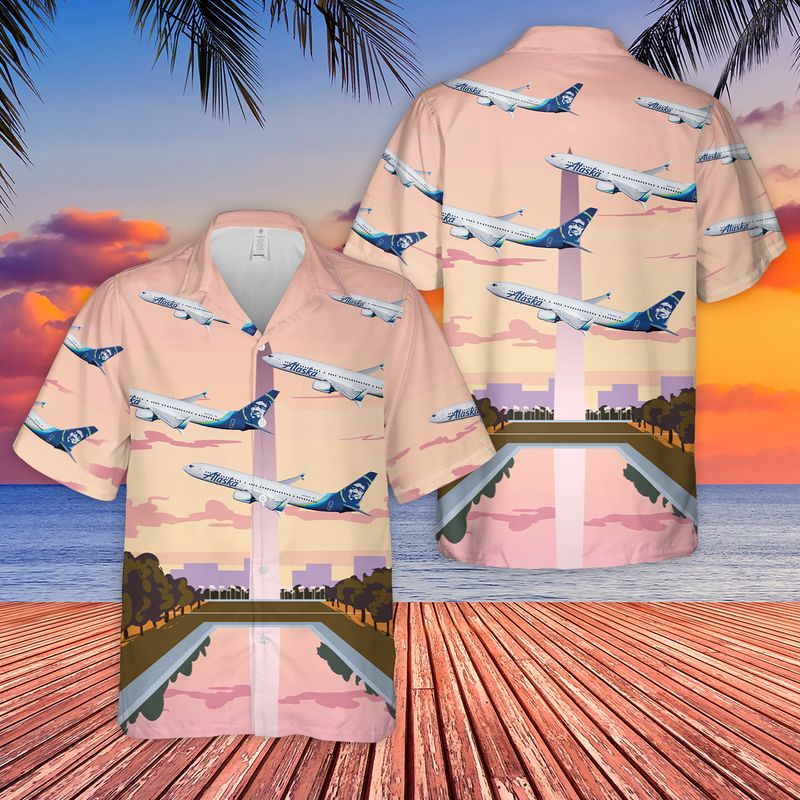 Alaska Airlines Boeing 737-990ER Hawaiian Shirt, Hawaiian shirt for men, dad husband veteran HO3776
