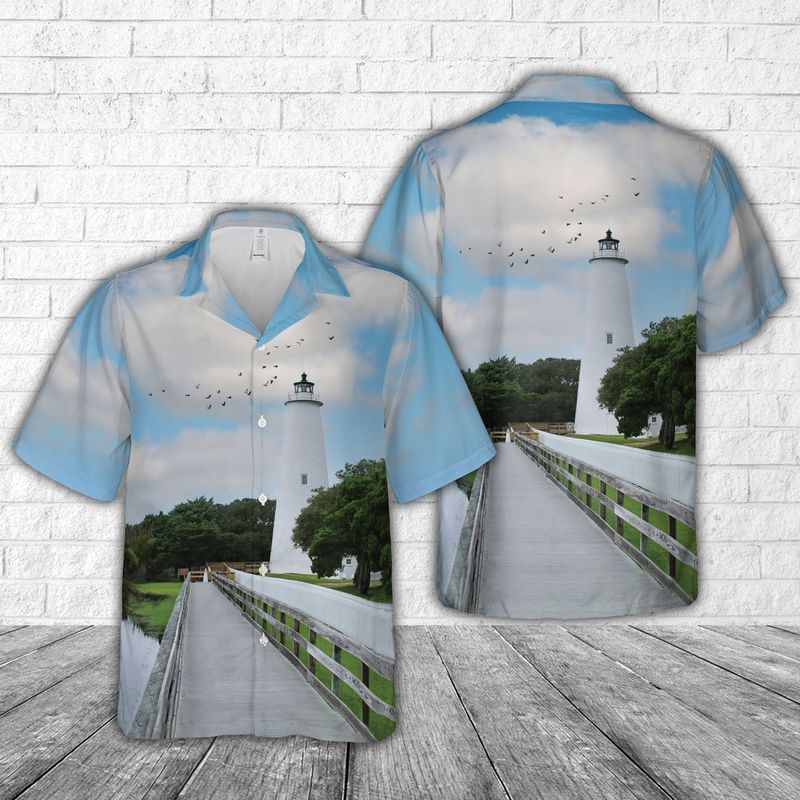 Ocracoke Island, NC Lighthouse Hawaiian Shirt HO2814
