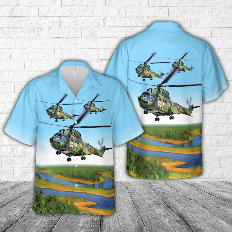 Romanian Air Force IAR 330 Puma Hawaiian Shirt HO2864