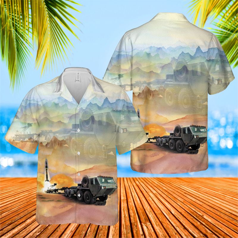 USA HEMTT M983 TRACTOR & Pershing II Hawaiian Shirt, Hawaiian shirt for men, dad husband veteran HO3771