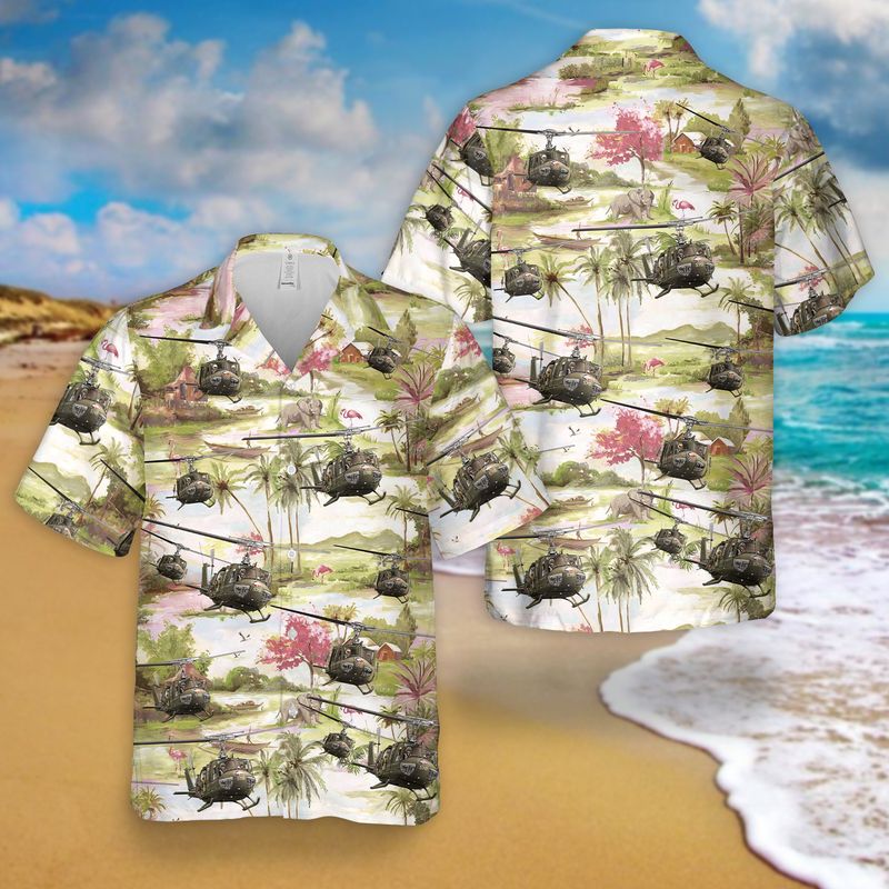 US Army Bell UH-1 Huey Hawaiian Shirt HO3101
