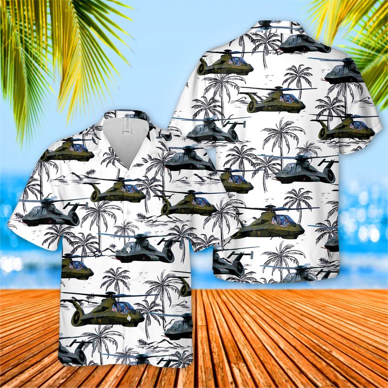 US Army Boeing Sikorsky RAH-66 Comanche Hawaiian Shirt HO3050