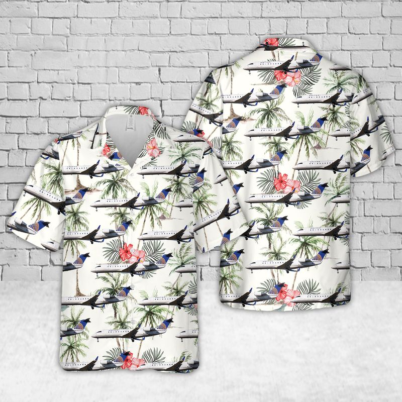 Air Wisconsin Bombardier CRJ-200 Hawaiian Shirt, Hawaiian shirt for men, dad husband veteran HO3754