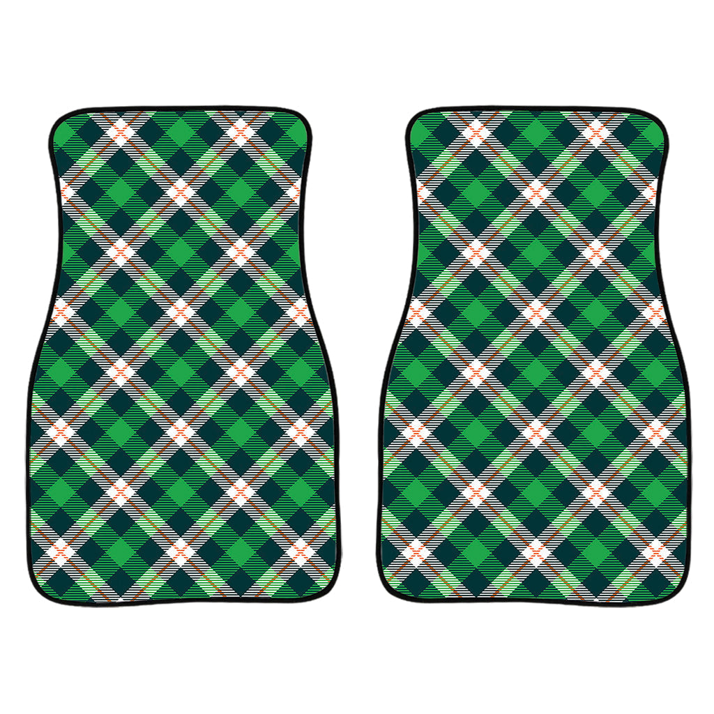 Saint Patrick'S Day Irish Tartan Print Front And Back Car Floor Mats, Front Car Mat PO0338