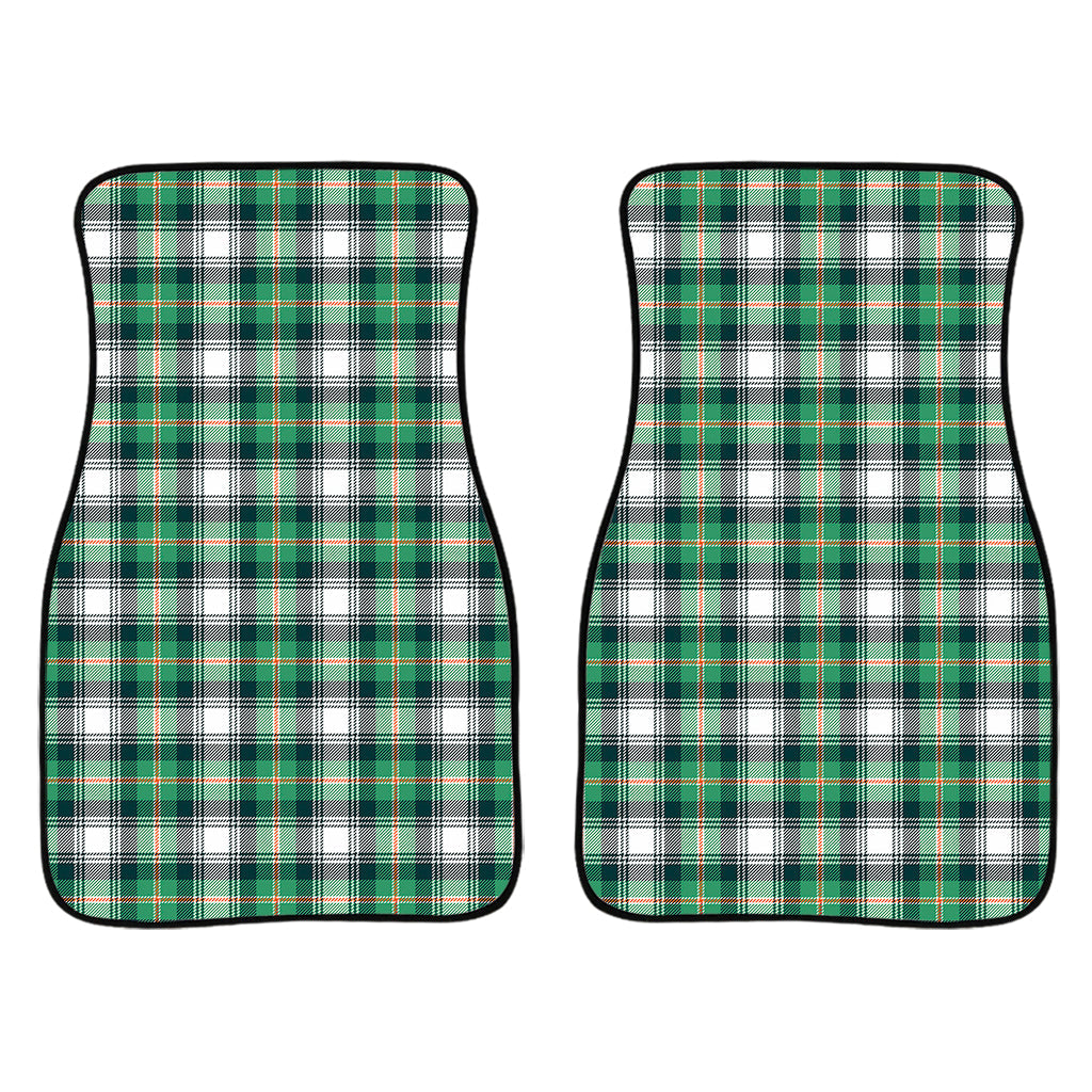 Saint Patrick'S Day Tartan Pattern Print Front And Back Car Floor Mats, Front Car Mat PO0336