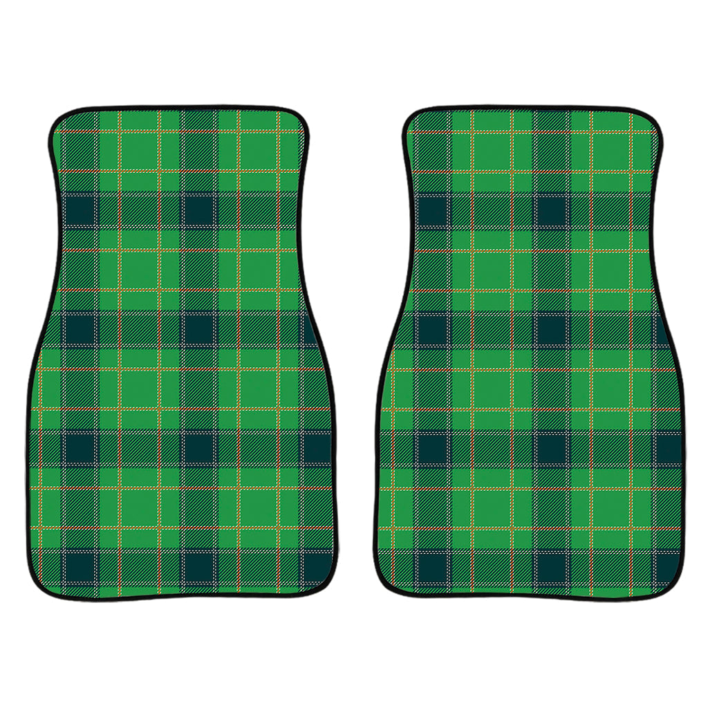 St. Patrick'S Day Scottish Plaid Print Front And Back Car Floor Mats, Front Car Mat PO0318