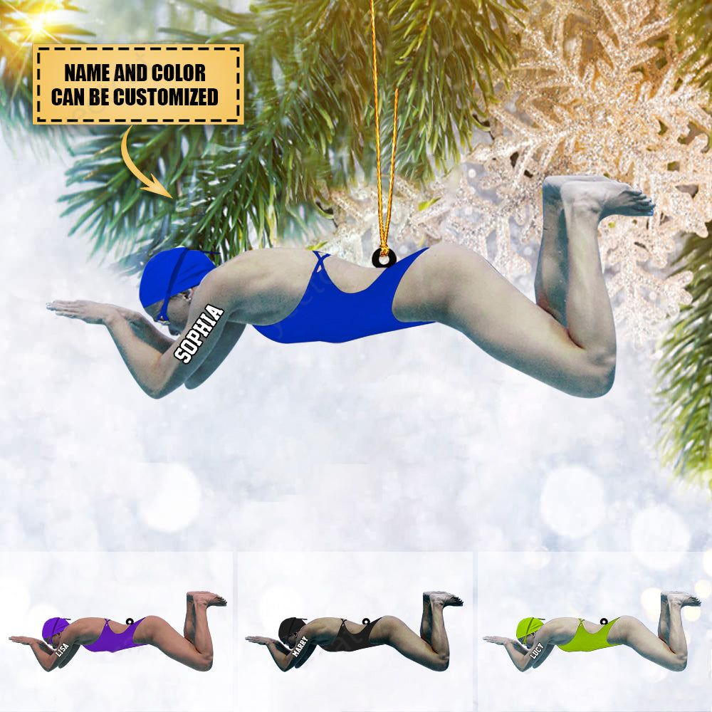 2024 New Release Personalized Swimmer Acrylic Ornament, Gift For Swimming Lovers/Swimmer OO1771