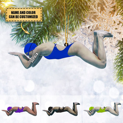 2024 New Release Personalized Swimmer Acrylic Ornament, Gift For Swimming Lovers/Swimmer OO1771