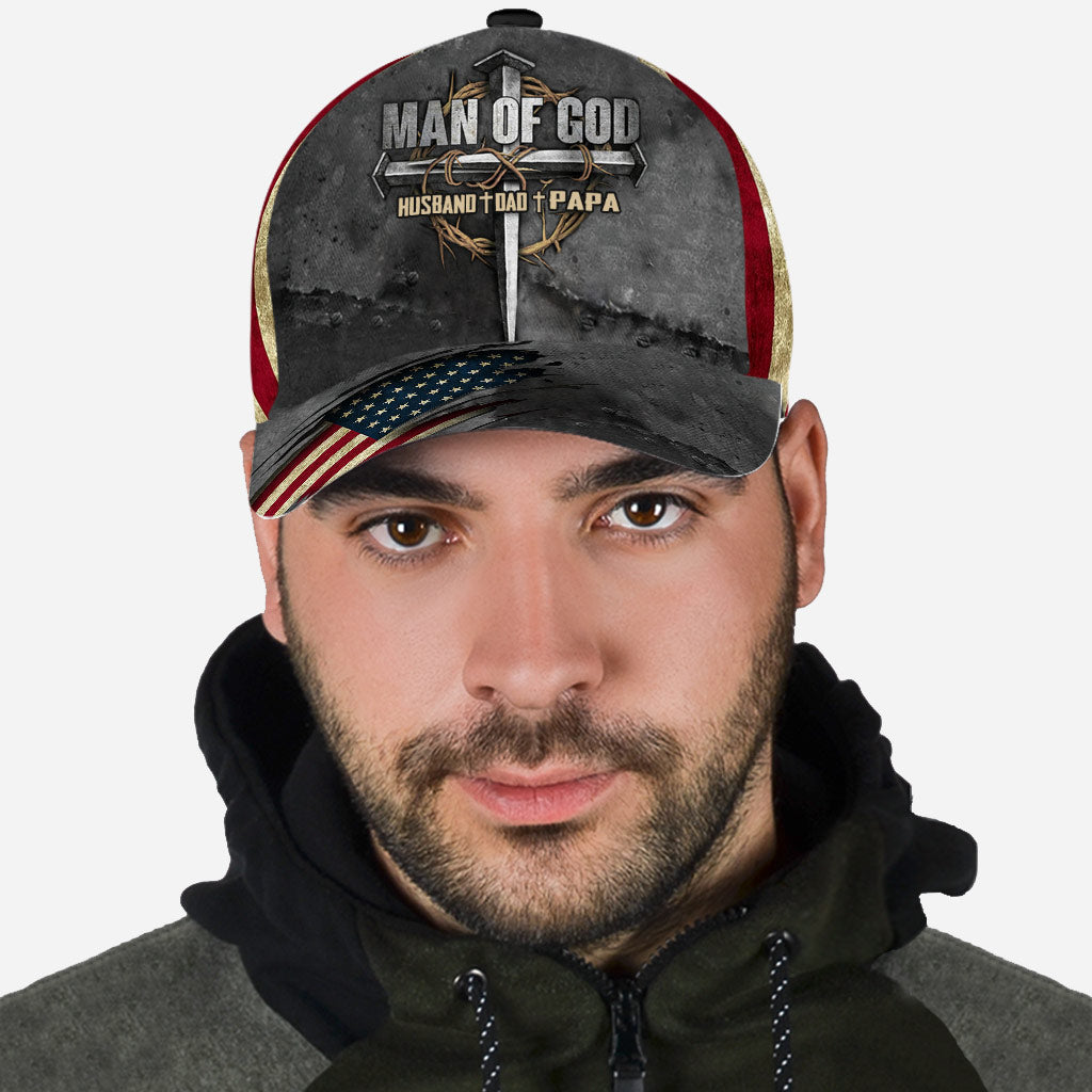 Dad The Man Of God Baseball Cap Hat Christian Classic Cap Hat CO0624