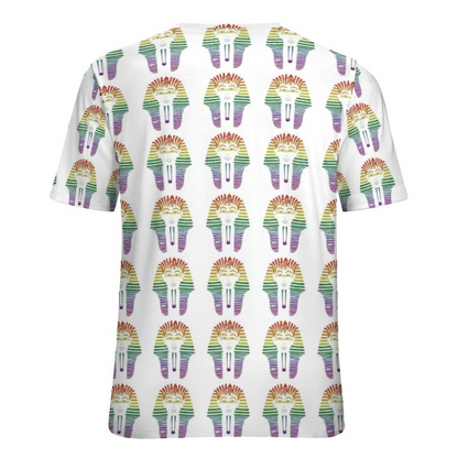 Rainbow Gay Lgbtq Pride Month Egyptian Pharaoh Short Sleeve Shirt Women Plus Size Blouse Tunics Tops LO0911