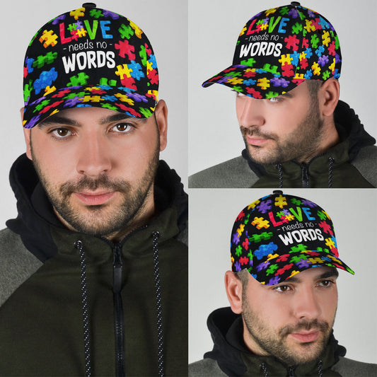 Love Needs No Words - Autism Awareness Cap Hat CO0155