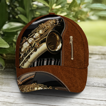Saxophone Classic Leather Baseball Cap Lasfour CO0729