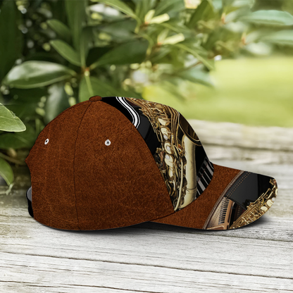 Saxophone Classic Leather Baseball Cap Lasfour CO0729