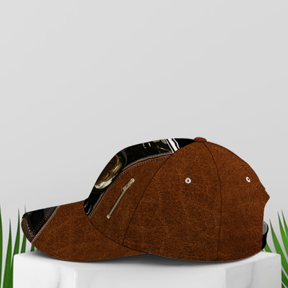 Saxophone Classic Leather Baseball Cap Lasfour CO0729