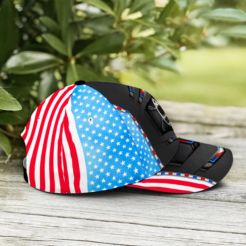 US Flag Kayaking Baseball Cap For Kayak Lovers Future Tech Style Lasfour CO0974