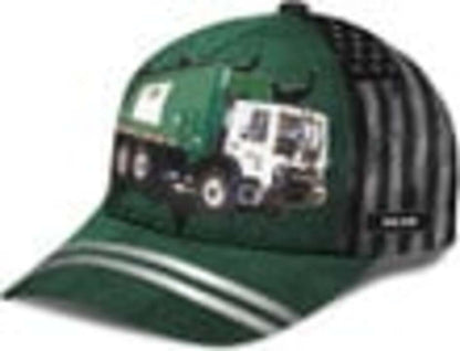 Personalized Name Us Waste Collector Truck 3D Cap, Gift For Garbage Truck Driver CA0002