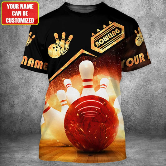 Personalized Bowling Shirt Men Women 3D All Over Printed Unisex T Shirts For Bowling National Day TO1332