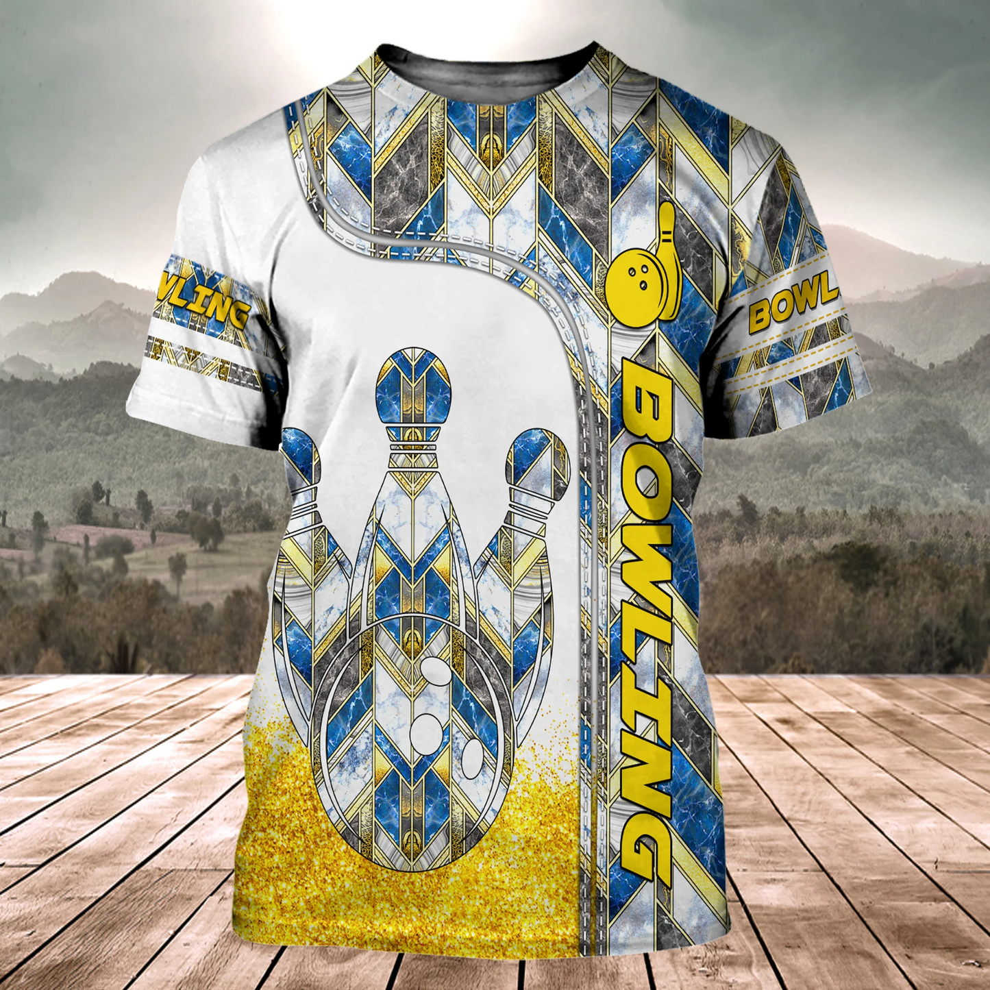 Bowling Diamond 3D Unisex Shirt Men Women Present Bowling Players Lasfour TO1338