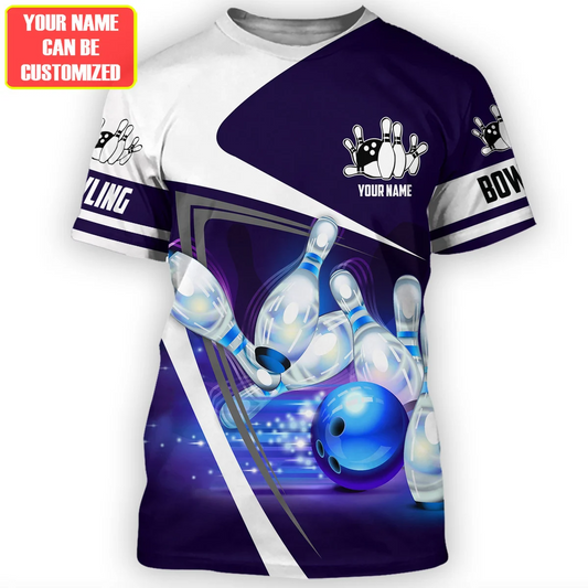 Personalized 3D All Over Print Bowling Shirt Team Player Uniform Play Bowling Shirts TO1341