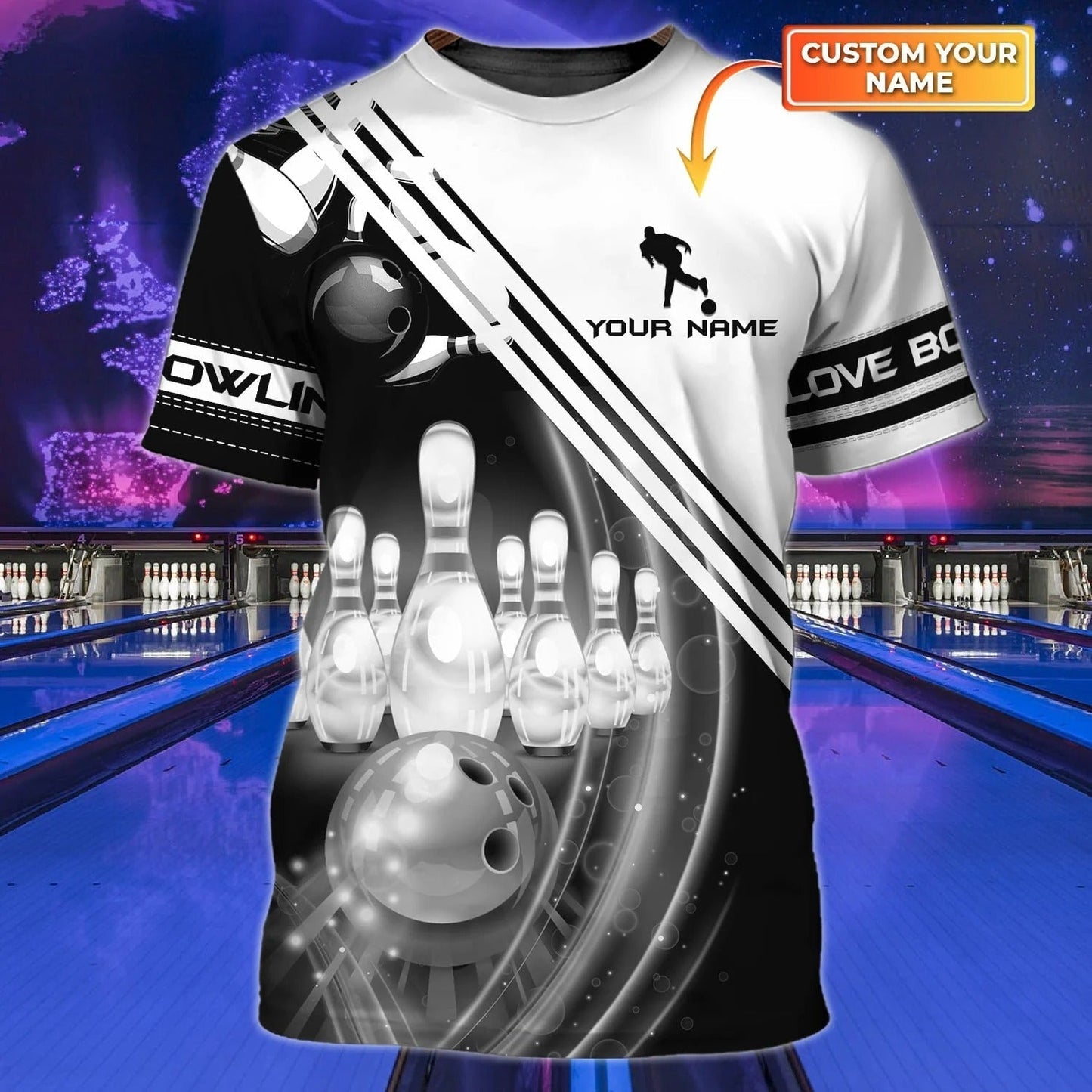 Custom Bowling Shirt Men Women Colorful 3D Bowling Team Uniform Gift To Bowling Player TO1921