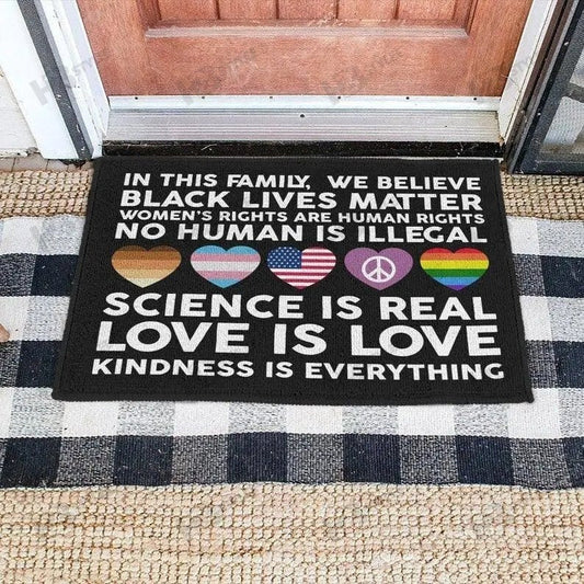 Love Is Love Lgbt Pride Month Decor Doormat For Transgender, Trans Gift, Lgbt Gift LO1295