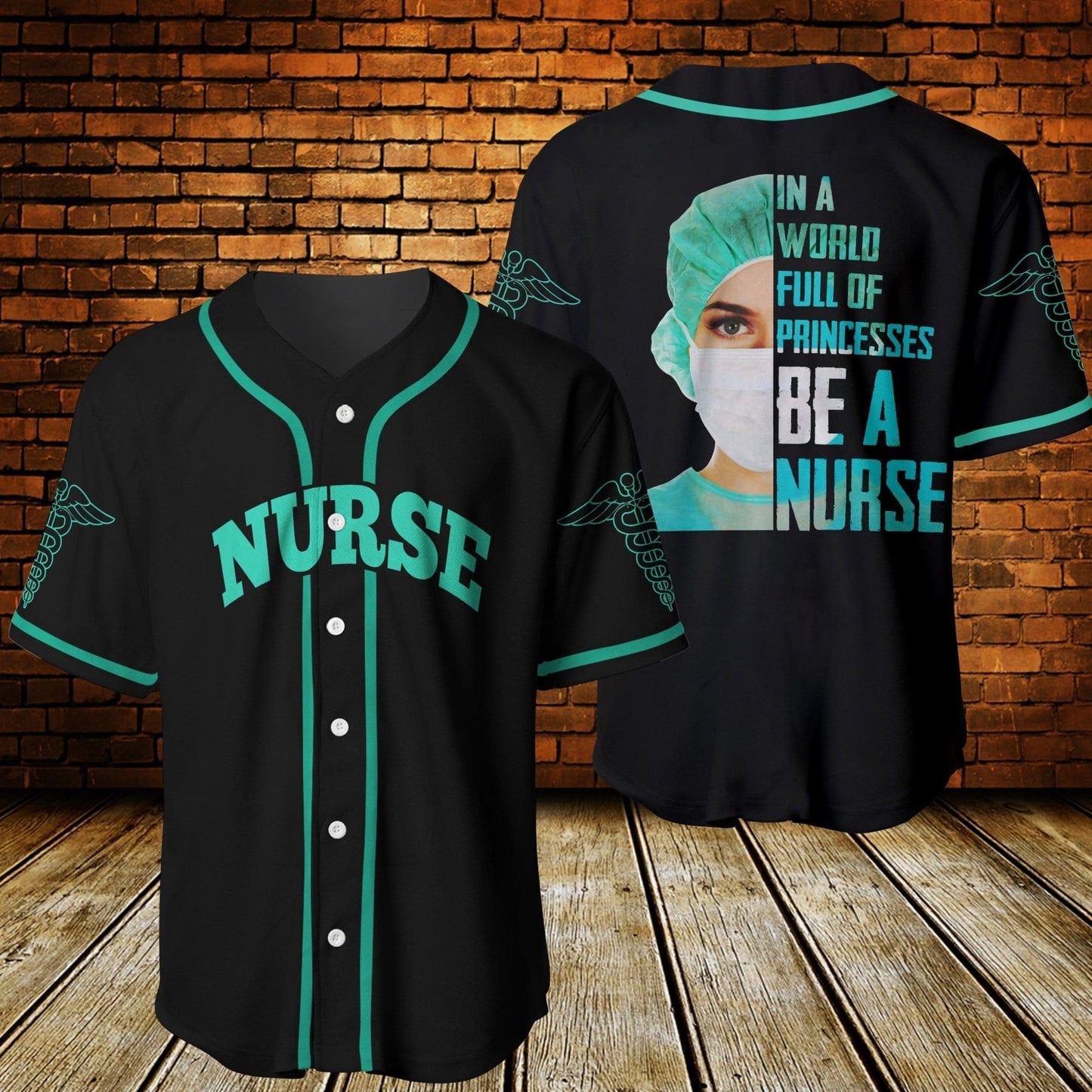 Nurse Symbol Personalized Baseball Jersey, Perfect Shirt for Register Nurse SO0186