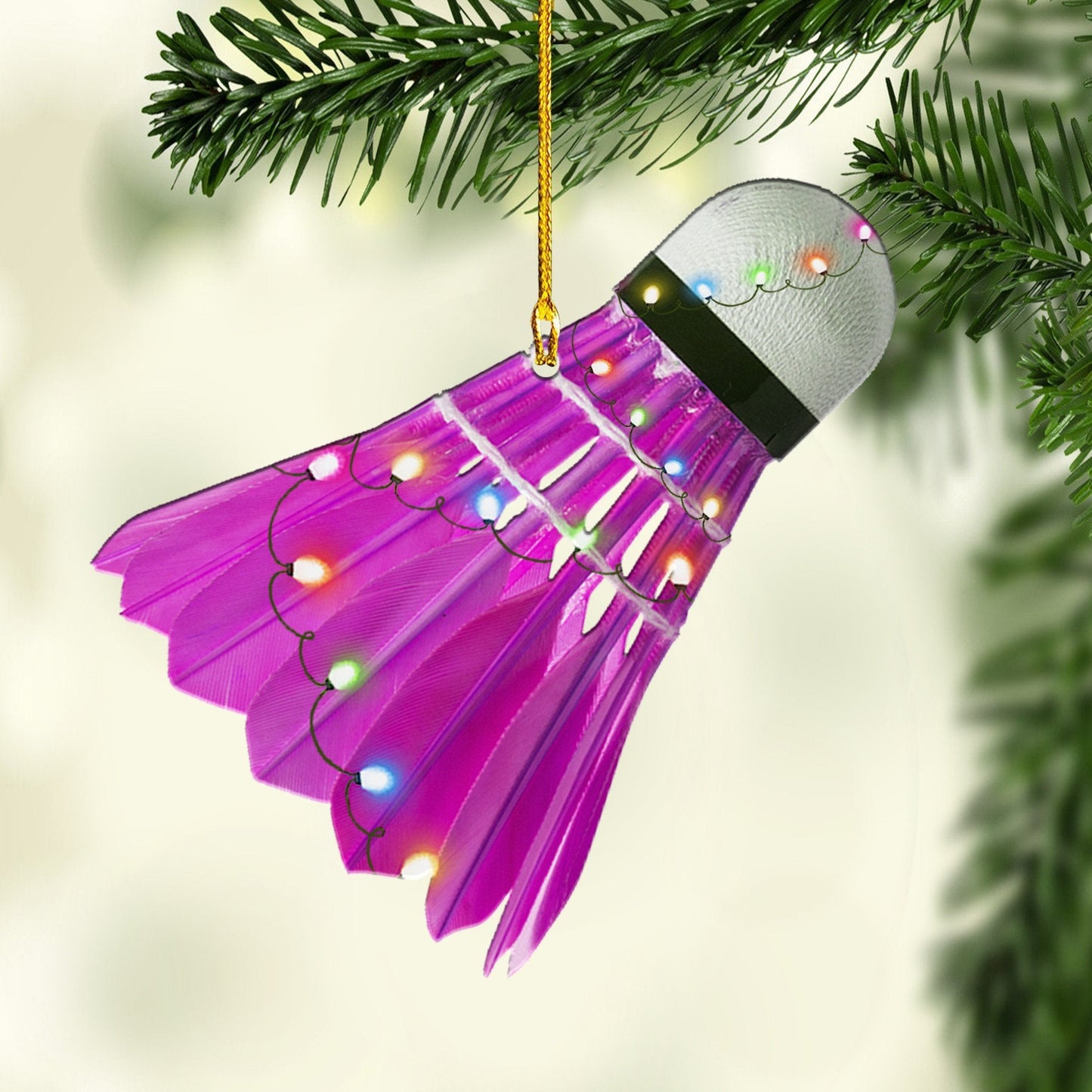 Badminton Multi Color Shaped Acrylic Ornaments, Gift for Badminton Player OO1747