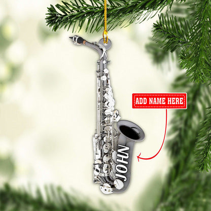 Personalized Saxophone Multi Color Shaped Acrylic Ornaments, Christmas Gift for Saxophone Lovers SO1183