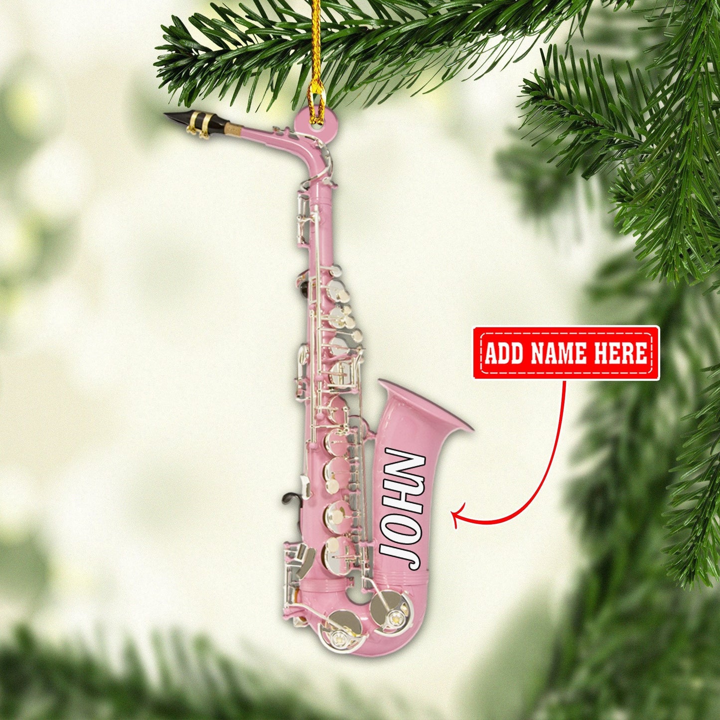 Personalized Saxophone Multi Color Shaped Acrylic Ornaments, Christmas Gift for Saxophone Lovers SO1183