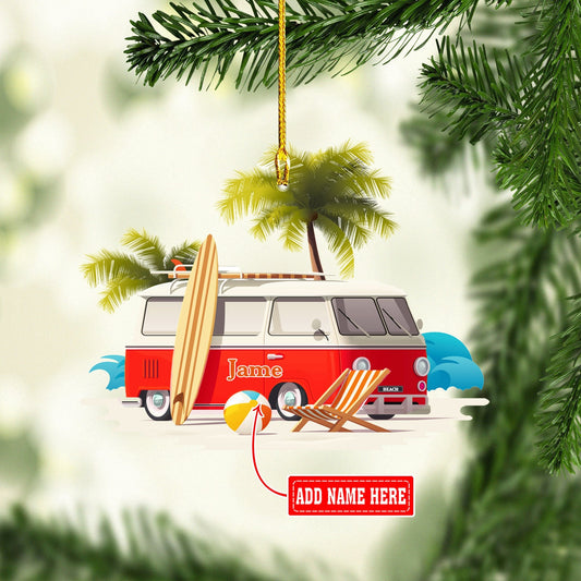 Personalized Camping Beach Multicolor Christmas Ornaments, Gift for Camping Lover OO1709