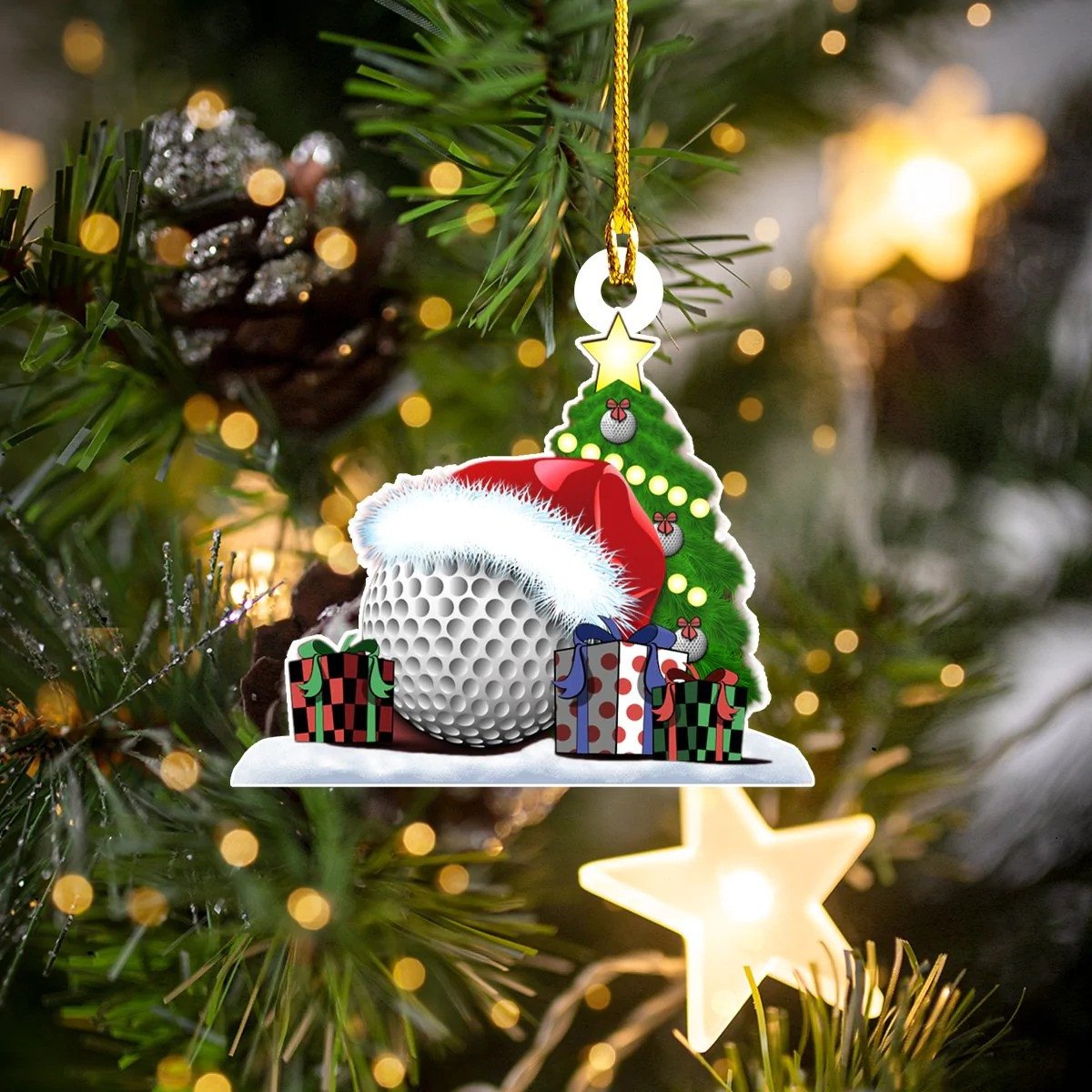 Golf Ornament Golf Xmas Tree Ornaments Decorating For Christmas 2024 OO1797