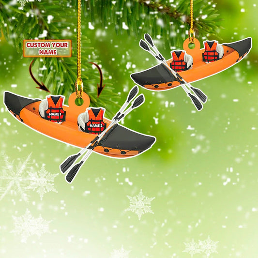 Personalized Kayak Ornament Kayak Christmas Tree Ornaments Presents OO1704