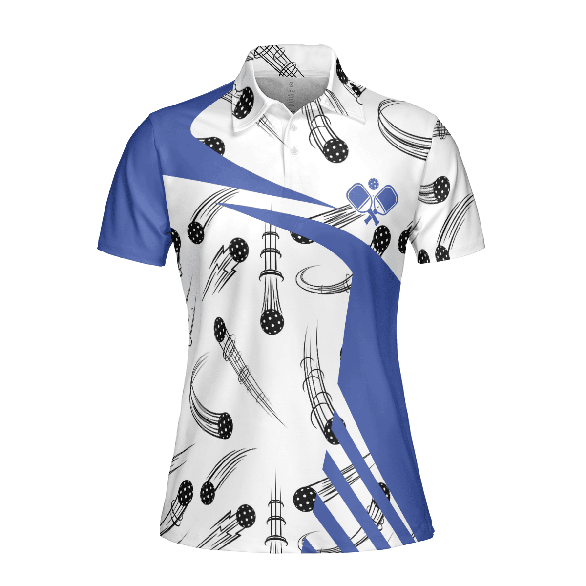 Blue White Pickleball Polo Shirt For Women, Gift for Pickleball Lovers SO1092