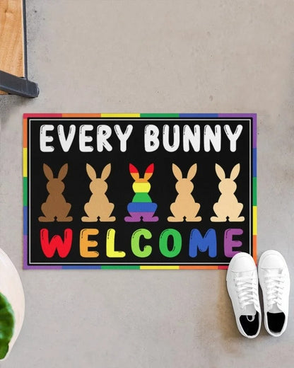 Welcome Doormat For Lesbian House, Every Bunny Welcome Pride Lgbt Doormat, Gay Door Mat LO1358