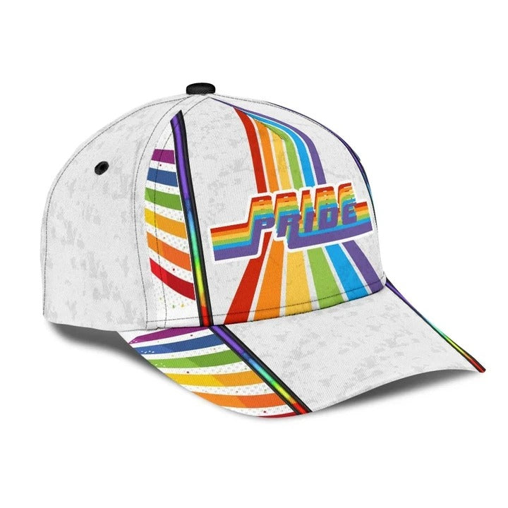 Lesbian Cap, Rainbow Human Beings White Background Lgbt Printing Baseball Cap Hat CO0308