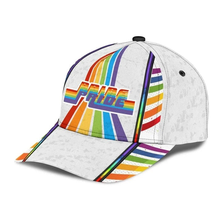 Lesbian Cap, Rainbow Human Beings White Background Lgbt Printing Baseball Cap Hat CO0308