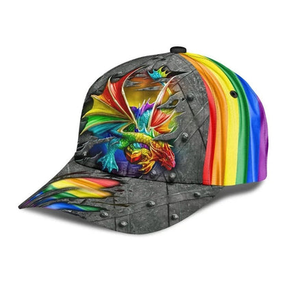 Pride Baseball Cap, Stop Hate Bright Color LGBT Printing Baseball 3D Cap Hat CO0295