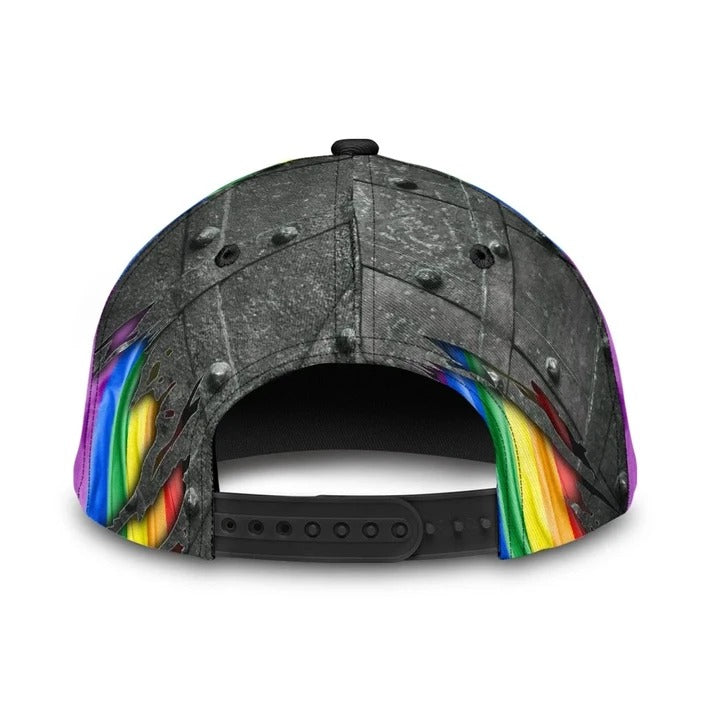 Pride Baseball Cap, Stop Hate Bright Color LGBT Printing Baseball 3D Cap Hat CO0295