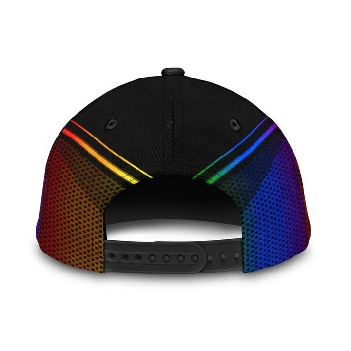 Pride Baseball Cap, Stop Hate Bright Color LGBT Printing Baseball 3D Cap Hat CO0295