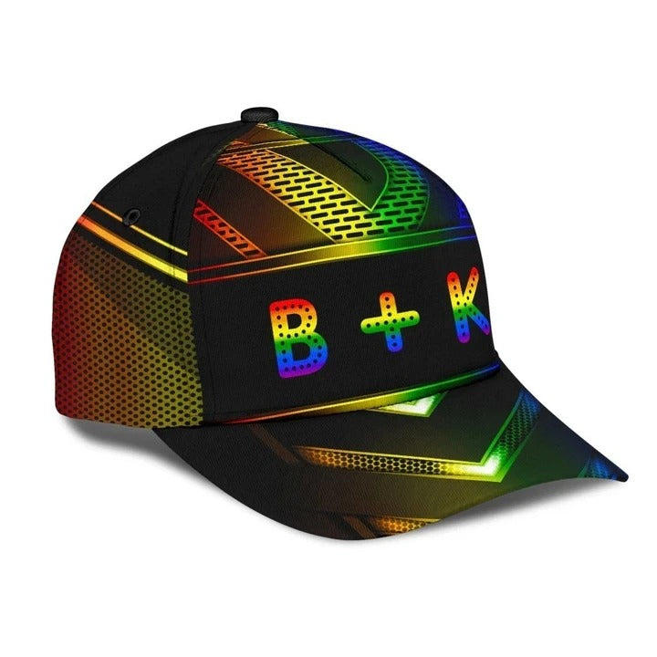 Pride Baseball Cap, Stop Hate Bright Color LGBT Printing Baseball 3D Cap Hat CO0295