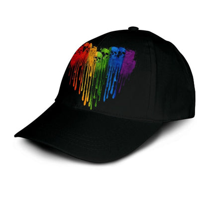 Bright Color Abstract LGBT Printing Baseball Cap Hat, LGBT Baseball Full Printed Cap CO0292