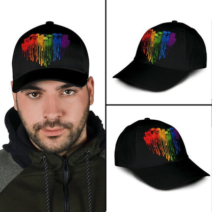 Bright Color Abstract LGBT Printing Baseball Cap Hat, LGBT Baseball Full Printed Cap CO0292