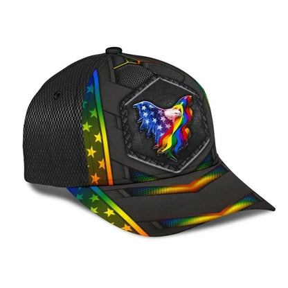 Bright Color Abstract LGBT Printing Baseball Cap Hat, LGBT Baseball Full Printed Cap CO0292