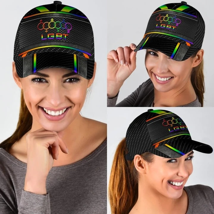 LGBT Pride Baseball Classic Cap, Fascinating Proud LGBT Pride Printing Baseball Cap Hat, Pride Gifts CO0266