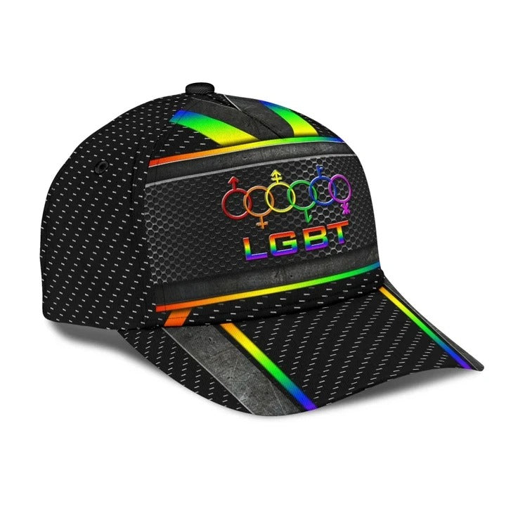 LGBT Pride Baseball Classic Cap, Fascinating Proud LGBT Pride Printing Baseball Cap Hat, Pride Gifts CO0266