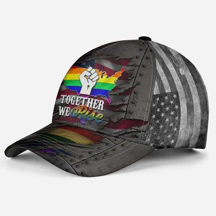 LGBT Pride Baseball Classic Cap, Fascinating Proud LGBT Pride Printing Baseball Cap Hat, Pride Gifts CO0266