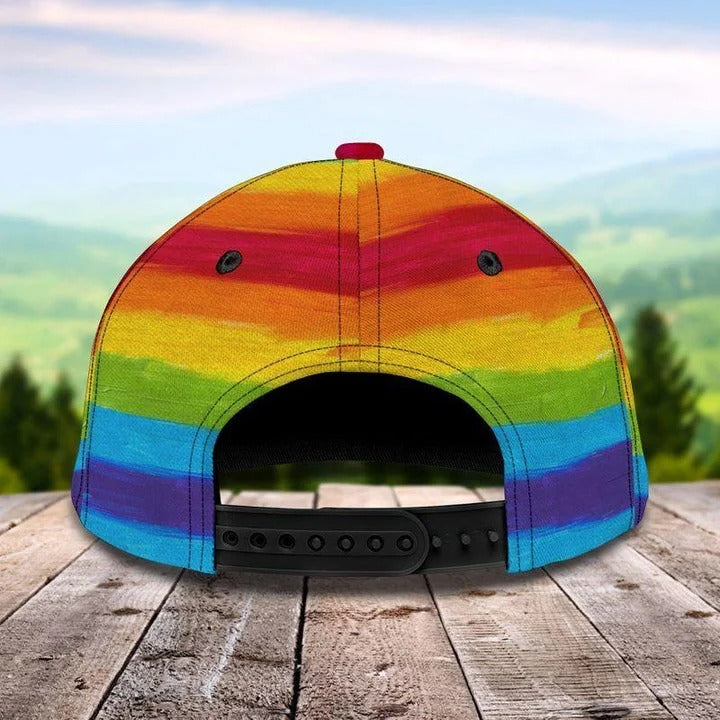 Pride Baseball 3D Cap, All For Love Biker LGBT Printing Baseball Cap Hat, 3D Printed Lgbt Hat CO0239