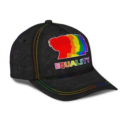 Pride Baseball 3D Cap, All For Love Biker LGBT Printing Baseball Cap Hat, 3D Printed Lgbt Hat CO0239