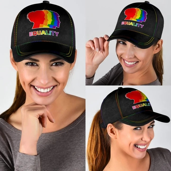 Pride Baseball 3D Cap, All For Love Biker LGBT Printing Baseball Cap Hat, 3D Printed Lgbt Hat CO0239